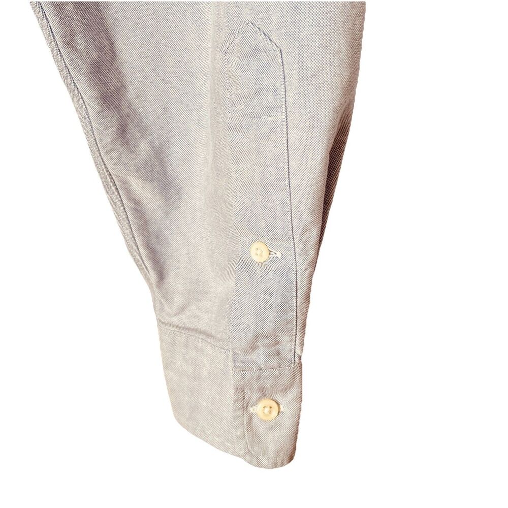 Ralph Lauren Yarmouth Button Down Shirt 16 / 35 Light Blue Oxford Cotton - Picture 4 of 7